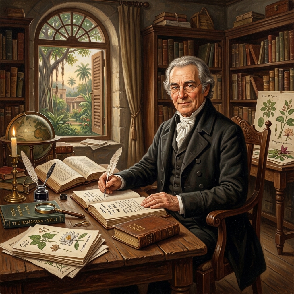 Historical Portrait of Dr. William Carey in his study